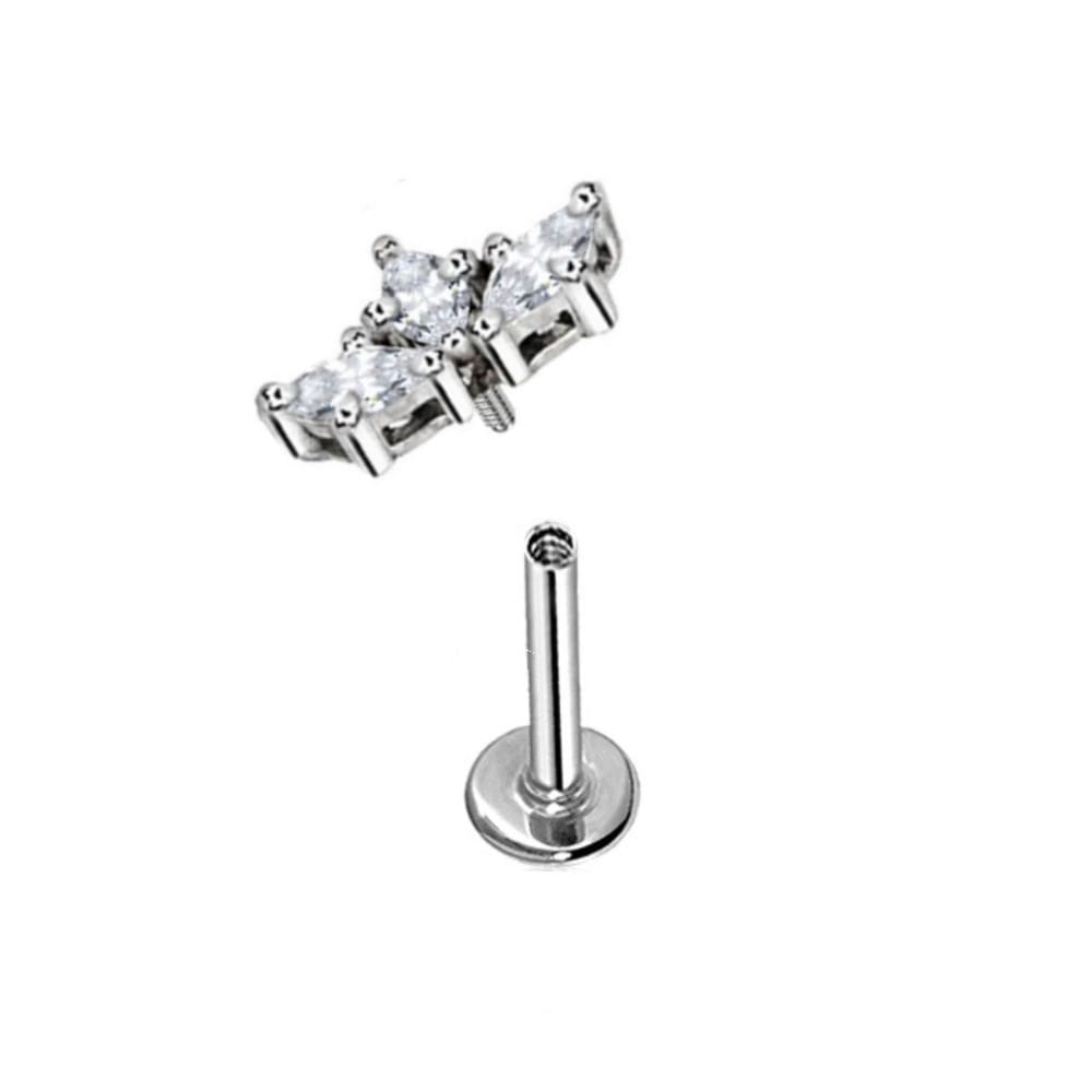 Labret Tre rombi a corona - immagine 3