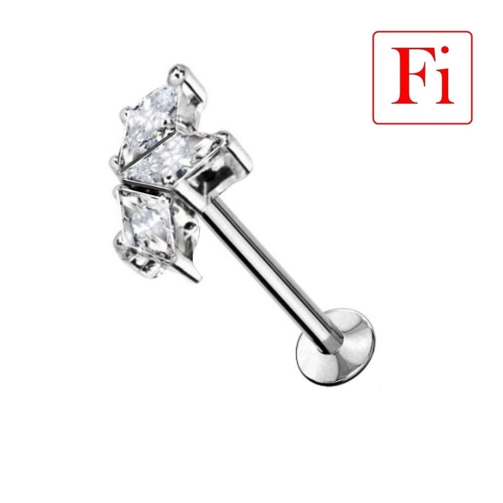 Labret Tre rombi a corona